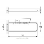 STEINBERG SERIA 450 podwójny wieszak na ręcznik 450 2550 / 4502550 / 450.2550