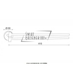 STEINBERG SERIA 650 podwójny wieszak na ręcznik 650 2550 / 6502550 / 650.2550