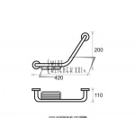 STEINBERG SERIA 650 Ścienny uchwyt wannowy z koszykiem 650 2640 / 6502640 / 650.2640