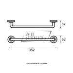 STEINBERG SERIA 650 wieszak na ręcznik 352mm 650 2630 / 6502630 / 650.2630