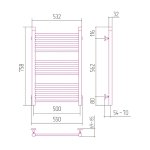 Sunerzha Bohemia Grzejnik łazienkowy ścienny 75,8x53,8 cm Złoty 53212
