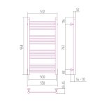 Sunerzha Bohemia Grzejnik łazienkowy ścienny 95,8x53,2 cm Złoty 53213