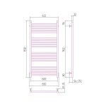 Sunerzha Bohemia Grzejnik łazienkowy ścienny 115,8x63,2 cm Złoty 53215