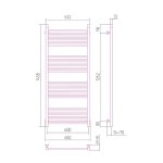 Sunerzha Bohemia Grzejnik łazienkowy ścienny 145,8x63,2 cm Stal polerowana 50217