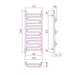Sunerzha Elegy Grzejnik łazienkowy ścienny 103,9x43,2 cm Kameleon 54036