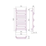Sunerzha Elegy Grzejnik łazienkowy ścienny 103,9x53,2 cm Stal polerowana 50037