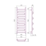Sunerzha Elegy Grzejnik łazienkowy ścienny 123,9x43,2 cm Kameleon 54039
