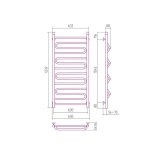 Sunerzha Elegy Grzejnik łazienkowy ścienny 123,9x63,2 cm Kameleon 54041