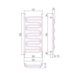 Sunerzha Elegy Verso Grzejnik łazienkowy ścienny 115,8x53,2 cm Stal polerowana 50044