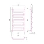 Sunerzha Elegy Verso Grzejnik łazienkowy ścienny 115,8x65,8 cm Kameleon 54045