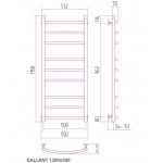 Sunerzha Gallant Grzejnik łazienkowy ścienny 115,8x55,8 chrom 50022