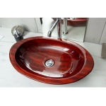 Ambivalent Dola Umywalka nablatowa 58,4x38,5x14 cm drewniana DOLA