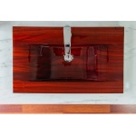 Ambivalent Imola Umywalka wpuszczana w blat 73,5x43,5x14 cm drewniana IMOLA