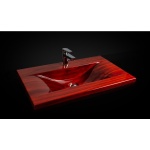 Ambivalent Imola Umywalka wpuszczana w blat 73,5x43,5x14 cm drewniana IMOLA