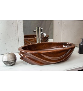 Ambivalent Roko Umywalka nablatowa 58,4x38,5x14 cm drewniana ROKO