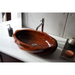 Ambivalent Weles Umywalka nablatowa 58,5x37,6x14 cm drewniana WELES