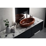 Ambivalent Weles Umywalka nablatowa 58,5x37,6x14 cm drewniana WELES