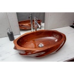 Ambivalent Weles Umywalka nablatowa 58,5x37,6x14 cm drewniana WELES