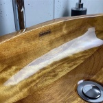 Ambivalent Weles Umywalka nablatowa 58,5x37,6x14 cm drewniana WELES