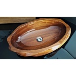Ambivalent Weles Umywalka nablatowa 58,5x37,6x14 cm drewniana WELES