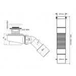 Syfon do wanny z przelewem wewnętrznym, korek Click-Clack biały połysk konglomerat K121WG W MAGAZYNIE!!