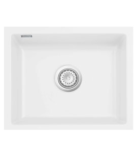   SystemCeram Mera Zlew podblatowy 55,1x44,1 kolor Polar z korkiem stal 53570113 W MAGAZYNIE!!