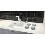   SystemCeram Mera Zlew podblatowy 55,1x44,1 kolor Polar z korkiem stal 53570113 W MAGAZYNIE!!