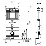  TECE Base Stelaż do WC z mocowaniem, wysokość montażowa 112 cm 9400407 W MAGAZYNIE!!