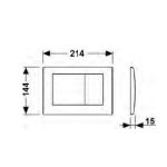   TECE Planus Przycisk spłukujący do WC 21,4x14,4 biały połysk 9240324 W MAGAZYNIE!!