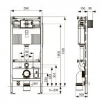   Tece Stelaż ze spłuczką Uni, do TOTO Neorest Washlet (WC) AC 2.0/EW 2.0, wysokość zabudowy 1120 mm 9300344 W MAGAZYNIE!!