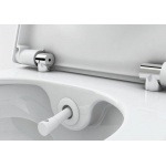 Tece TECEOne Miska WC wisząca bezkołnierzowa z funkcją myjącą z deską wolnoopadającą biała 9700200+9700600