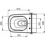 Tece TECEOne Miska WC wisząca bezkołnierzowa z funkcją myjącą z deską wolnoopadającą biała 9700200+9700600