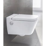 Tece TECEOne Miska WC wisząca bezkołnierzowa z funkcją myjącą z deską wolnoopadającą biała 9700200+9700600