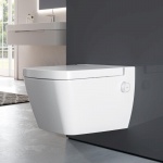 Tece TECEOne Miska WC wisząca bezkołnierzowa z funkcją myjącą z deską wolnoopadającą biała 9700200+9700600