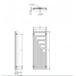    Terma Angus V Grzejnik wodny ścienny 130x44 cm podł.ZX Metalic Beige WGANG130044KMBEZX WYPRZEDAŻ EKSPOZYCJI!!