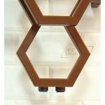 Terma Hex Grzejnik wodny ścienny 122x48,6 cm Copper WGH2X122048KCOPZX