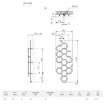 Terma Hex Grzejnik wodny ścienny 122x48,6 cm Copper WGH2X122048KCOPZX