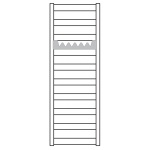 Terma Vivo Grzejnik Łazienkowy wodny ścienny 115x40 cm Metalic Grey WGVOV115040