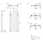 Terma Vivo Grzejnik Łazienkowy wodny ścienny 115x40 cm Metalic Grey WGVOV115040
