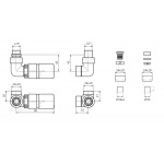 Terma Zestaw termostatyczny trójosiowy prawy chrom WRZTCG5-CR