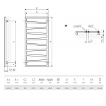 Terma ZigZag Grzejnik wodny ścienny 107x50 cm Metallic Black WGZIG107050KMBCZ8