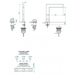 THG Harper Bateria Umywalkowa 3-otworowa chrom D7A.A02.151