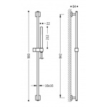 Tres Cuadro Komplet słuchawka-drążek Antical chrom 107934