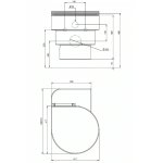Trone Callipyge Miska bezrantowa 57x42 z deską wolnoopadającą flaked blue CALLIPYGEFB
