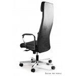 Unique Ares Fotel biurowy skóra eko czarny S-629-PU