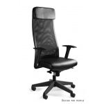 Unique Ares Soft Fotel biurowy skóra naturalna czarny S-569-HL