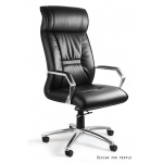 Unique Celio Fotel biurowy skóra naturalna czarny C169-HL