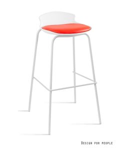 Unique Duke Krzesło białe/czerwone 7-87A-0-2