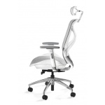 Unique Hero Fotel biurowy biały/szary ZM-6661-W-NWH