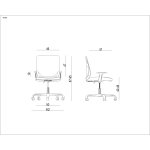 Unique Mobi Fotel biurowy szary W-95-8